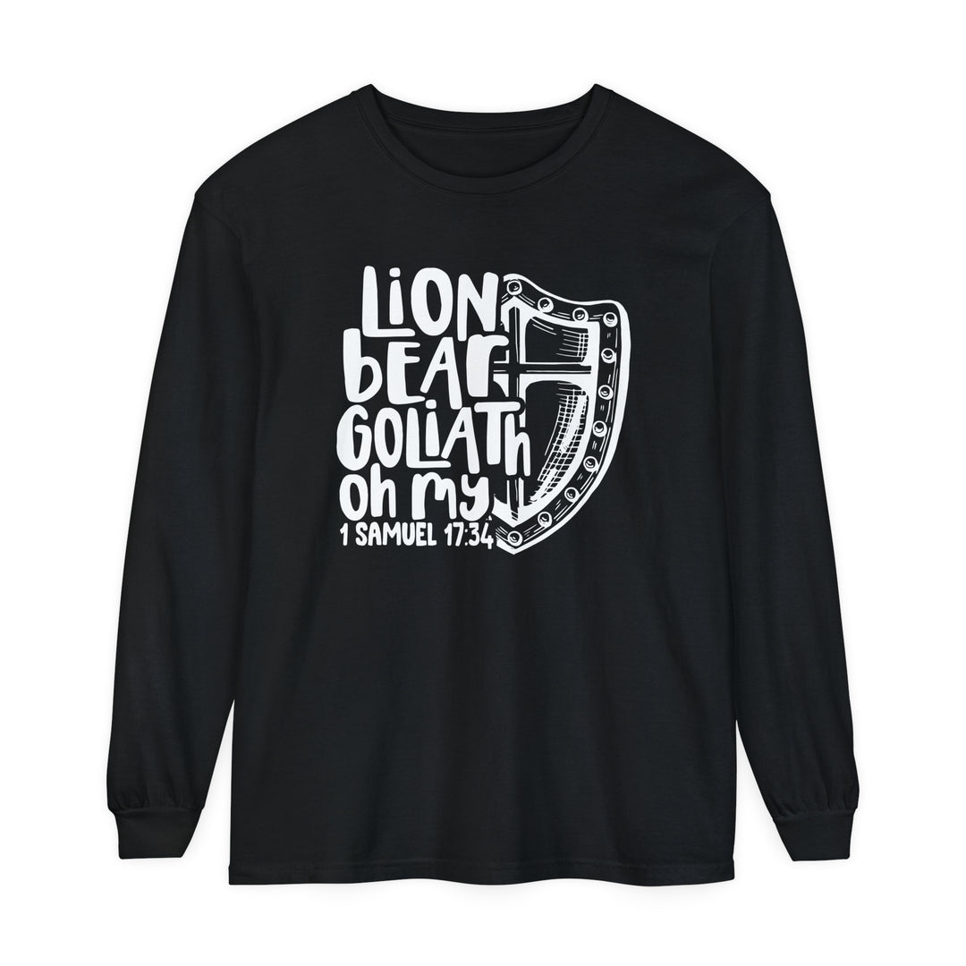 Lion Bear Goliath Oh My Long Sleeve Shirt Long-sleeve Black S 