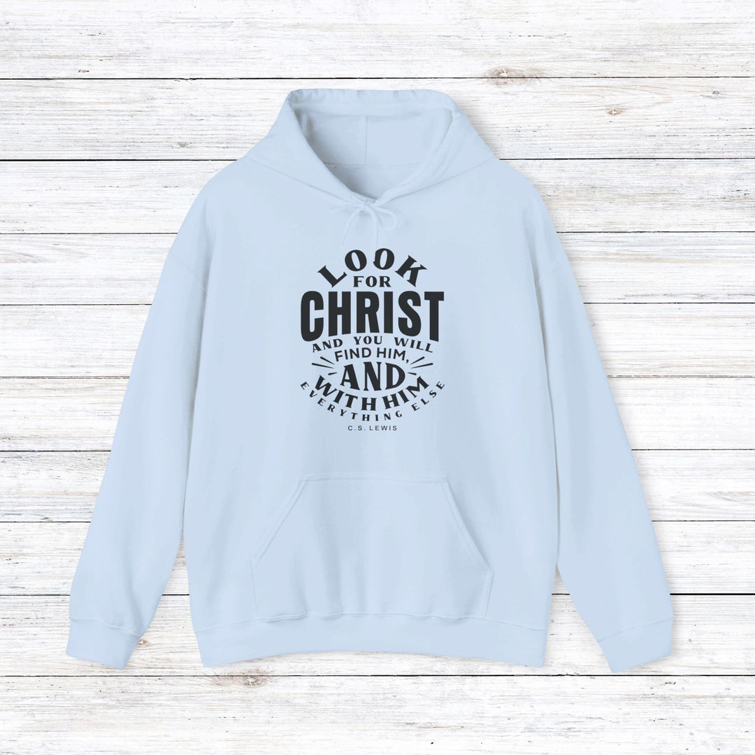 Look For Christ Hoodie Hoodie Light Blue S 