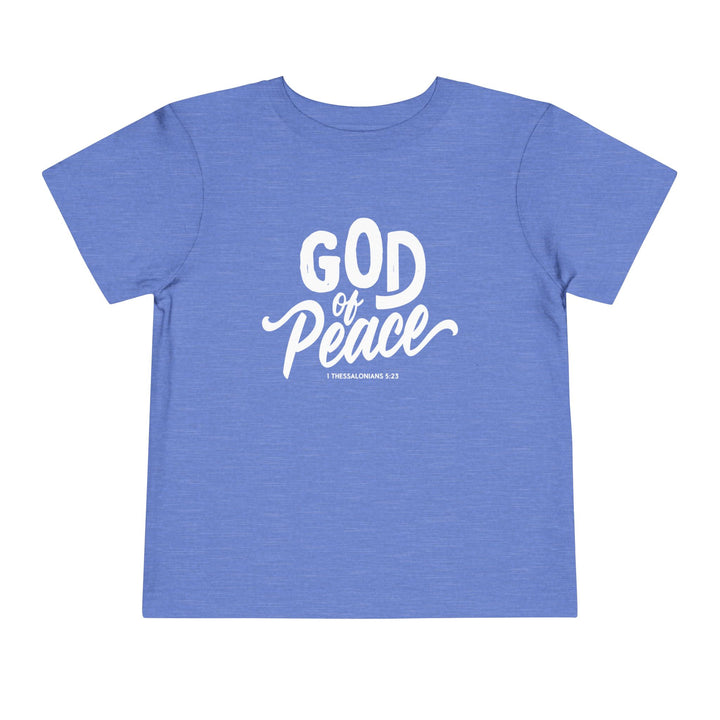 God of Peace Toddler Tee Kids clothes Heather Columbia Blue 2T 