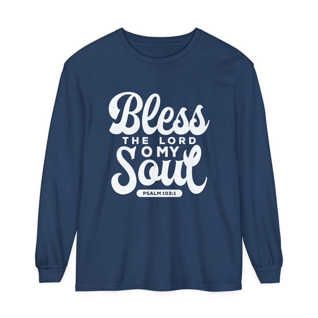 Bless The Lord Long Sleeve Shirt Long-sleeve Midnight S 