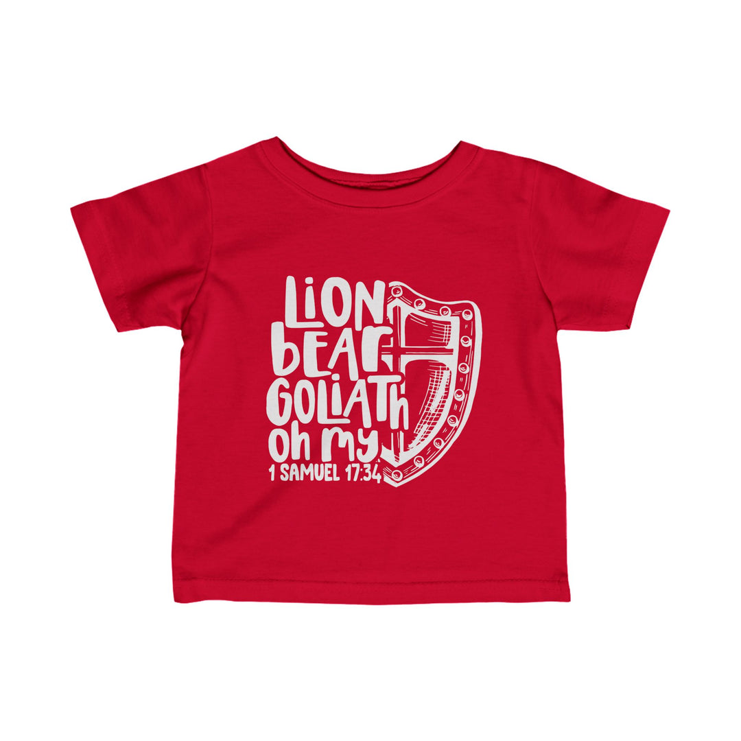 Lion Bear Goliath Oh My Baby Tee Kids clothes Red 6M 