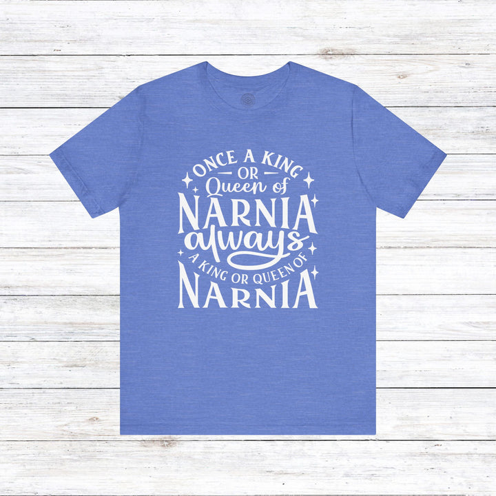 King or Queen of Narnia Unisex T-Shirt T-Shirt Heather Columbia Blue S 