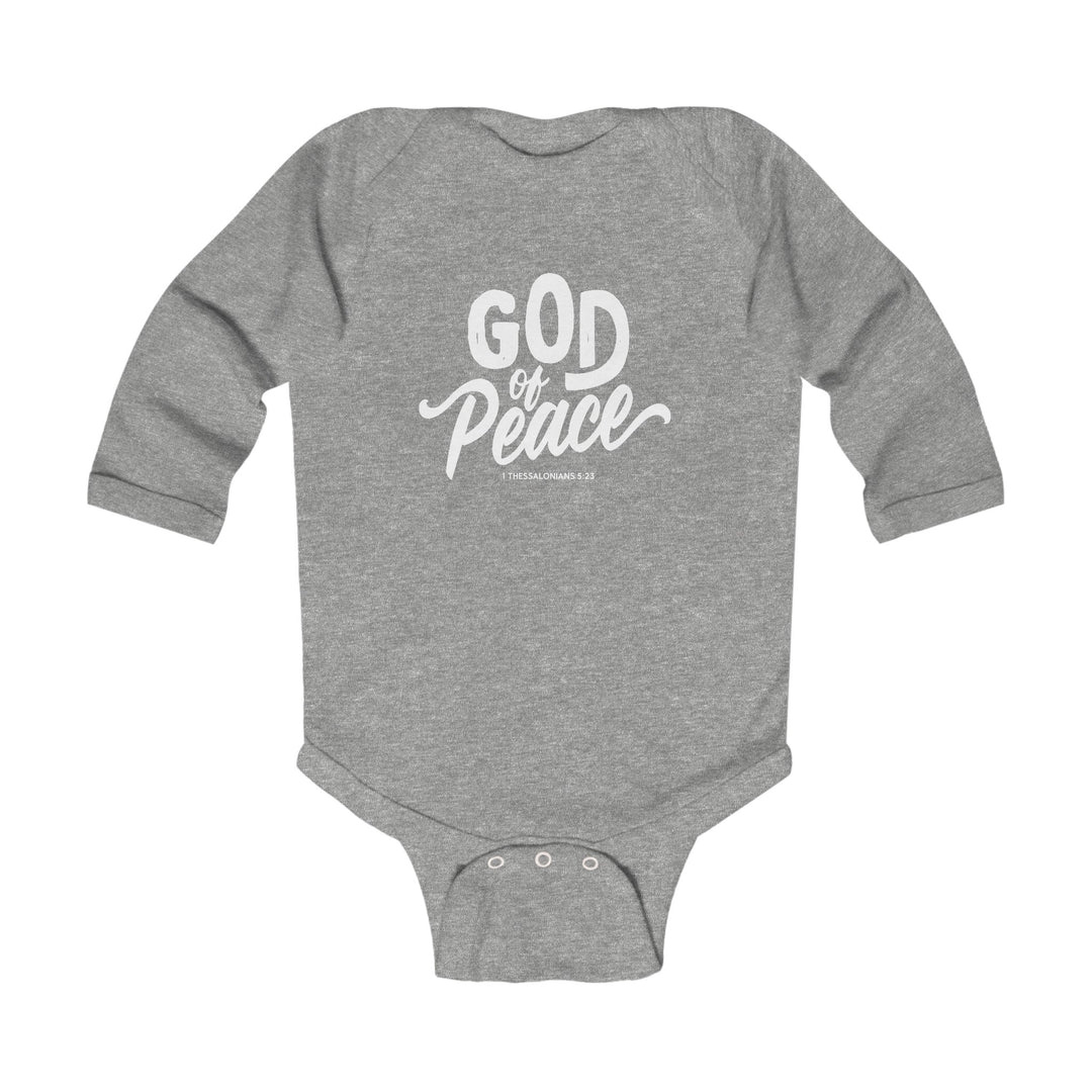 God of Peace Infant Long Sleeve Bodysuit Kids clothes Heather NB (0-3M) 