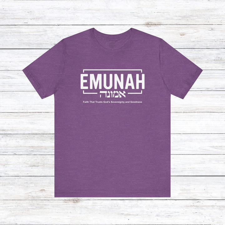 Emunah Faith That Trusts Unisex T-Shirt T-Shirt Heather Team Purple S 