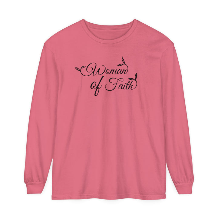 Woman of Faith Long Sleeve Shirt Long-sleeve Watermelon S 