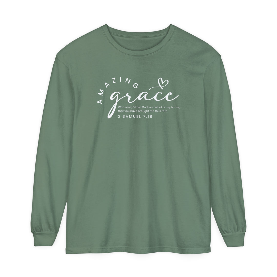 Amazing Grace Heart Long Sleeve Shirt Long-sleeve Light Green S 