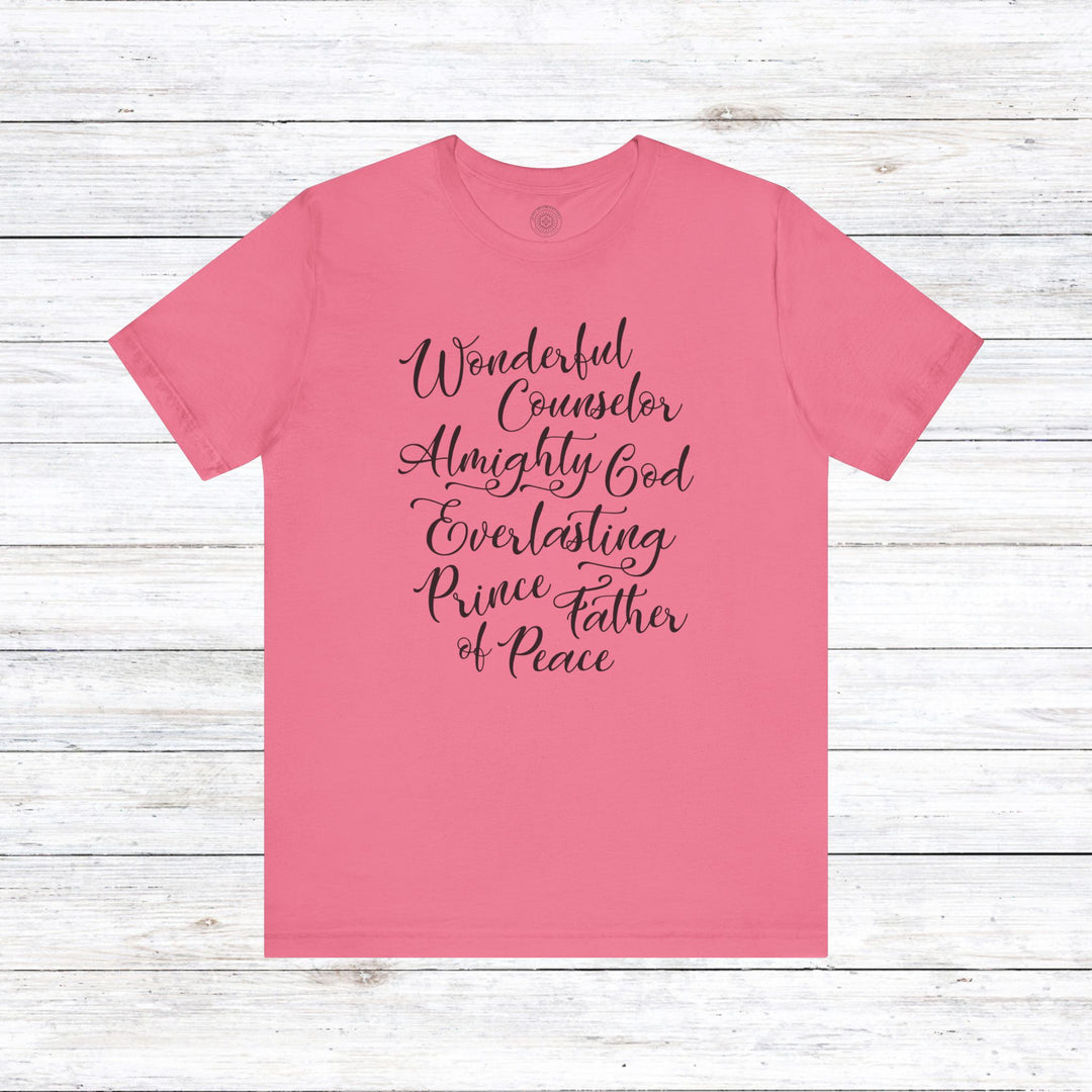 Wonderful Counselor Unisex T-Shirt T-Shirt Charity Pink S 