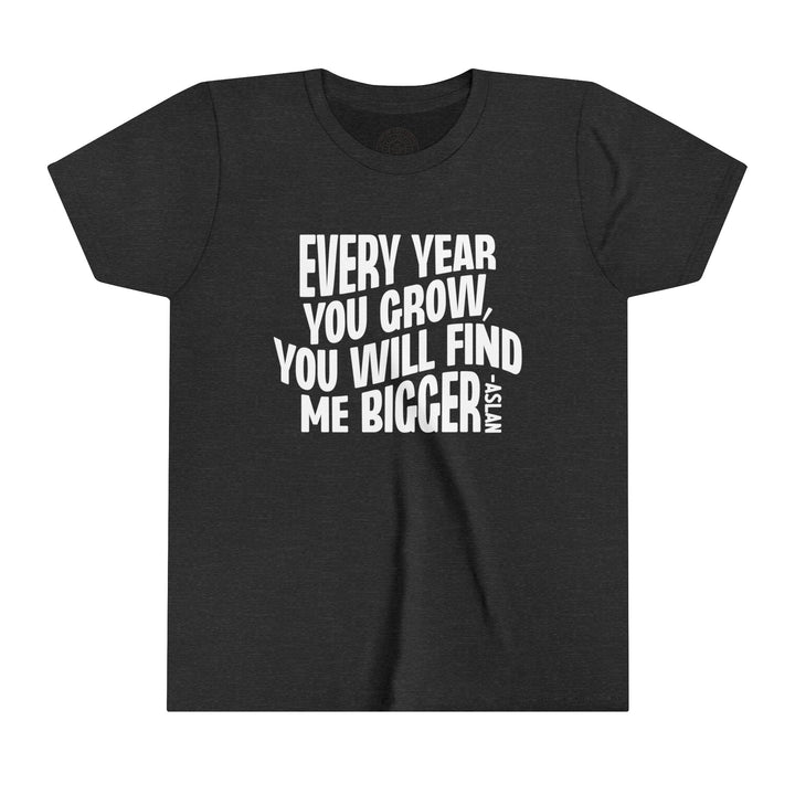 Every Year You Grow Youth T-shirt Kids clothes Dark Grey Heather S 