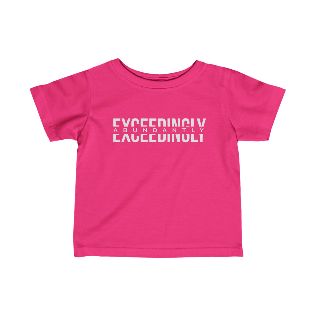 Exceedingly Abundantly Baby Tee Kids clothes Hot Pink 6M 