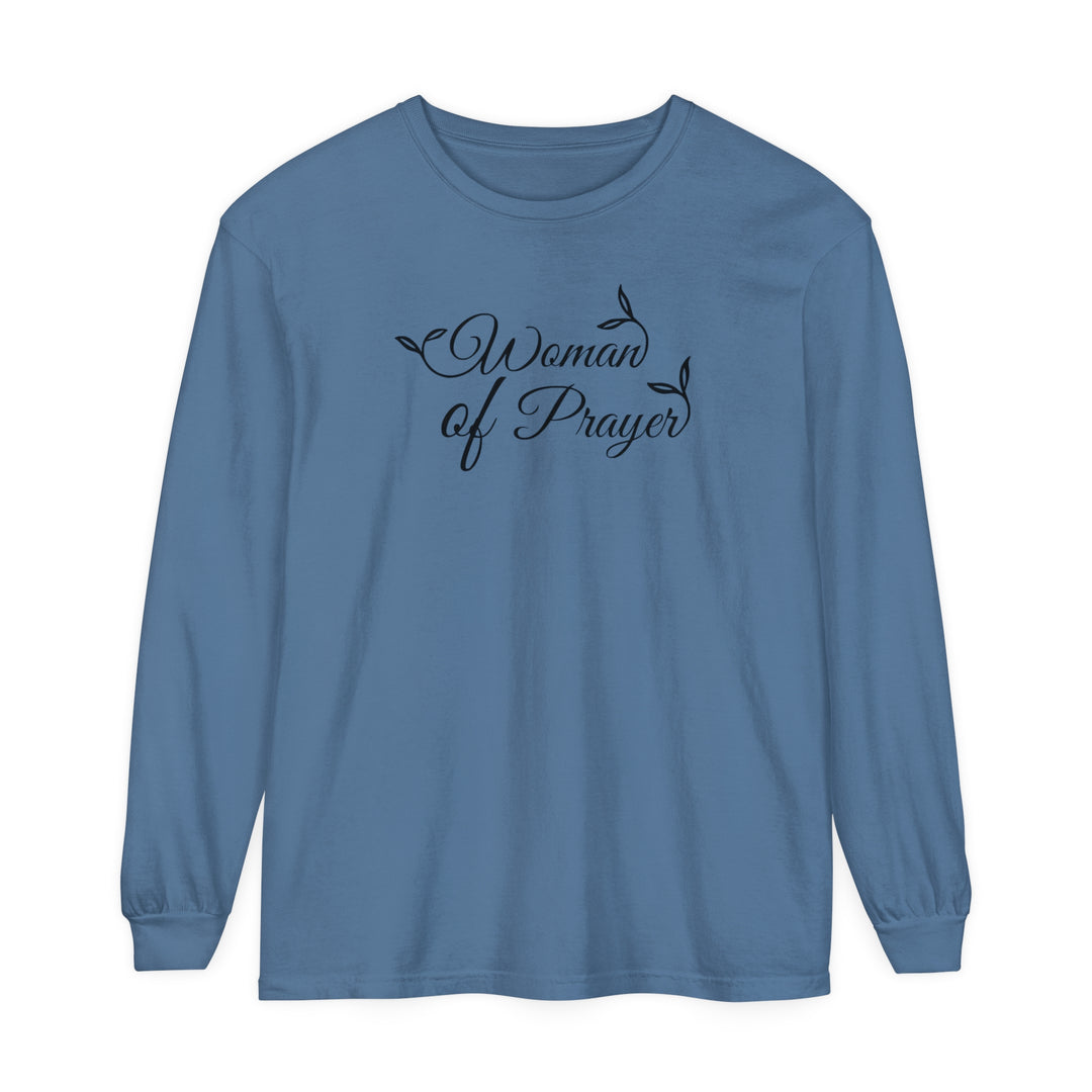 Woman of Prayer Long Sleeve Shirt Long-sleeve Blue Jean S 