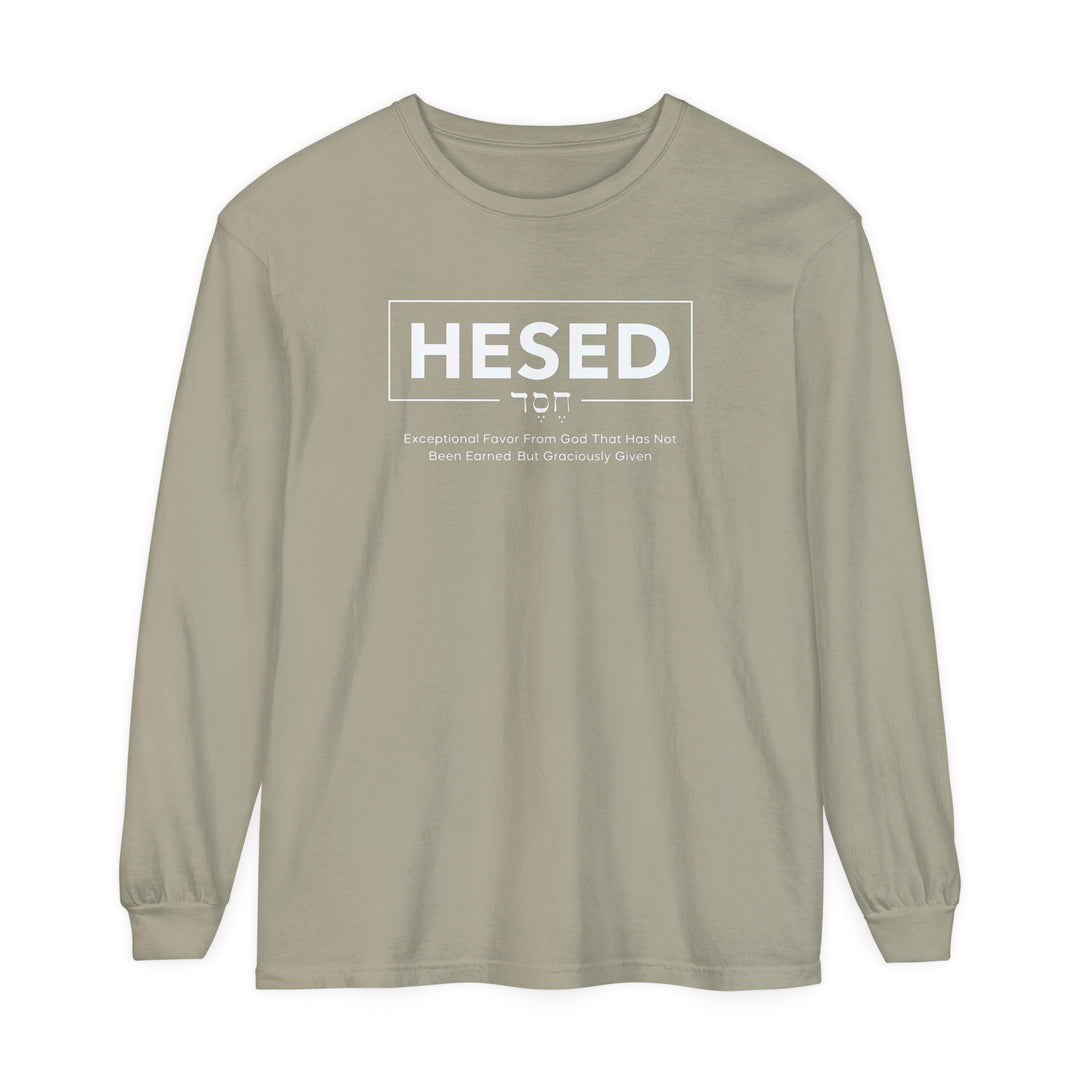 Hesed Exceptional Favor Long Sleeve Shirt Long-sleeve Sandstone S 