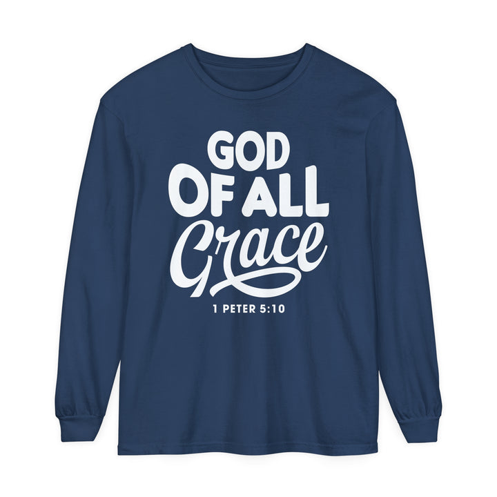 God of All Grace Long Sleeve Shirt Long-sleeve Midnight S 