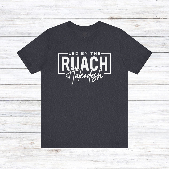 Led By Ruach Hakodesh Unisex T-Shirt T-Shirt Heather Navy S 