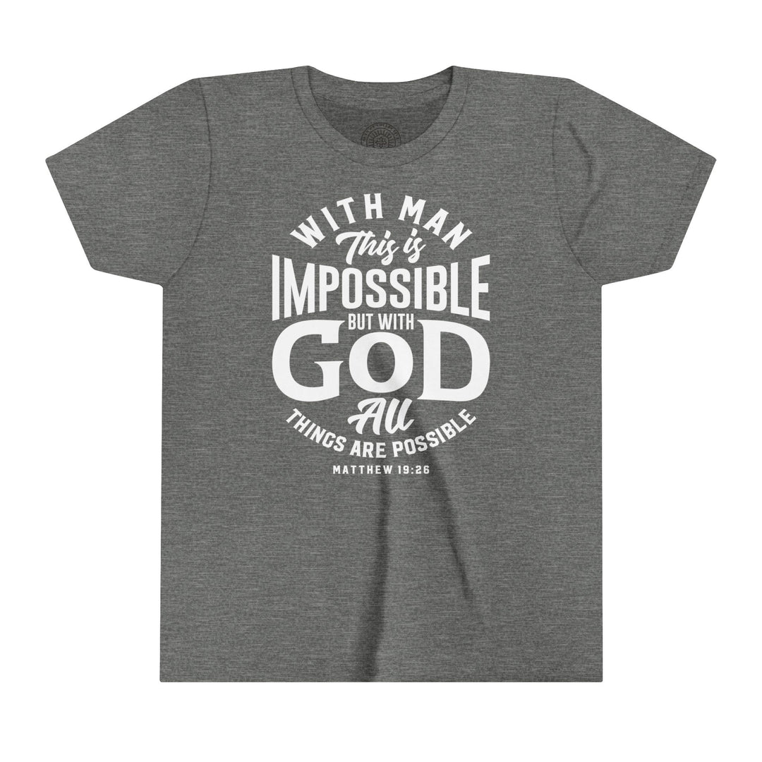 All Things Possible Youth T-shirt Kids clothes Deep Heather S 