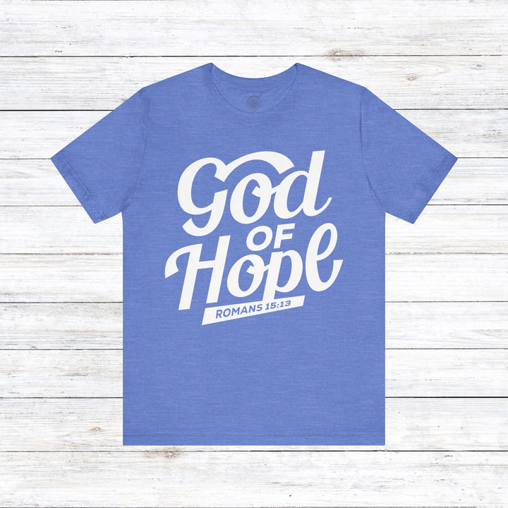 God of Hope  Unisex T-Shirt T-Shirt Heather Columbia Blue S 