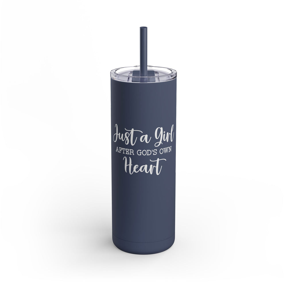 Christian Tumbler Girl After God Mug Indigo 20oz Matte