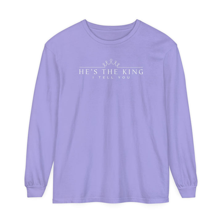 He's The King Long Sleeve Shirt Long-sleeve Violet S 