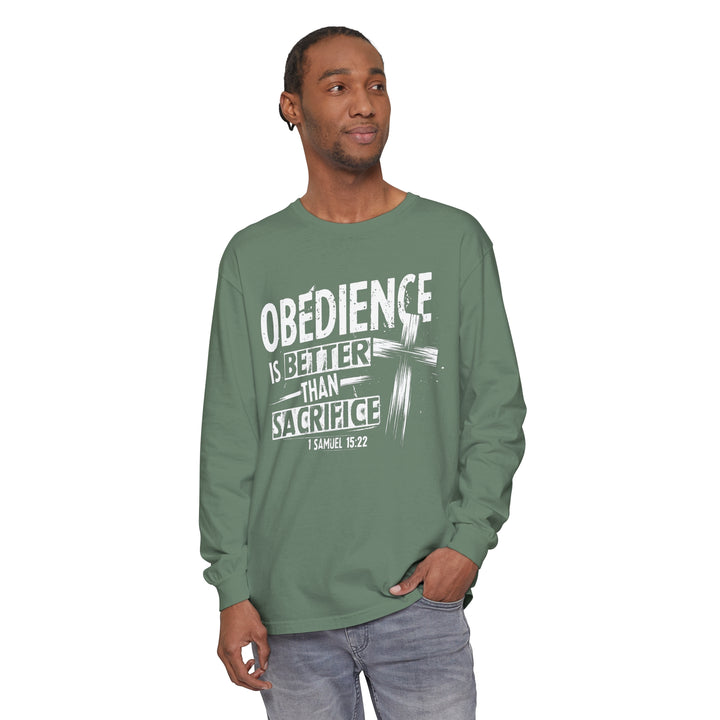 Obedience Is Better Cross Long Sleeve Shirt Long-sleeve   