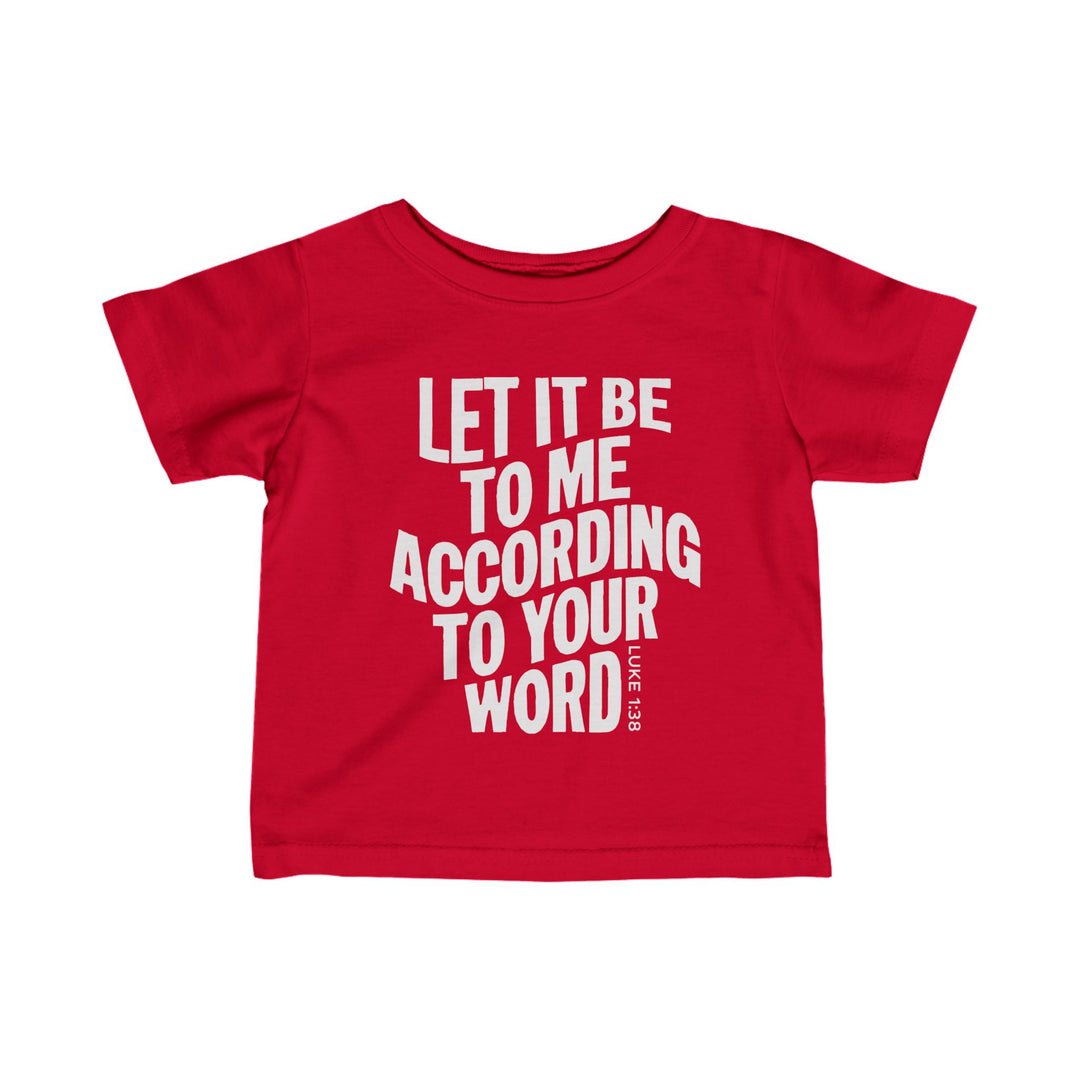 According To Your Word Baby Tee Kids clothes Red 6M 