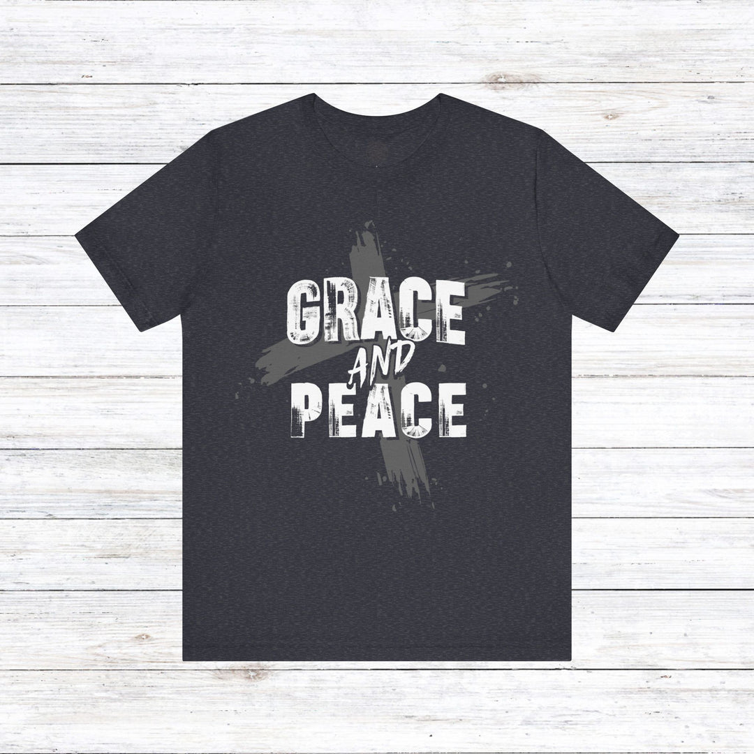 Grace and Peace Unisex T-Shirt T-Shirt Heather Navy S 