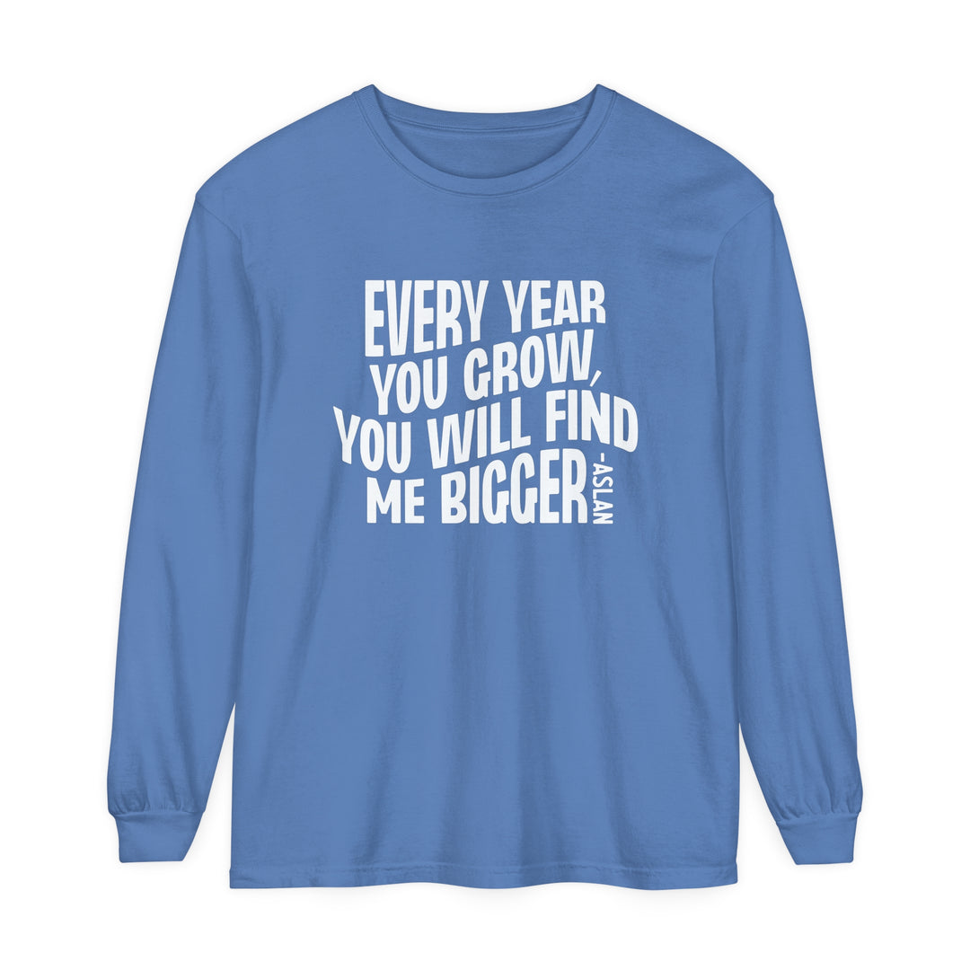 Every Year You Grow Long Sleeve Shirt Long-sleeve Flo Blue S 