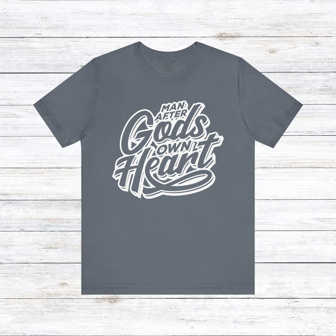 Man After God's Own Heart Unisex T-Shirt T-Shirt Steel Blue S 