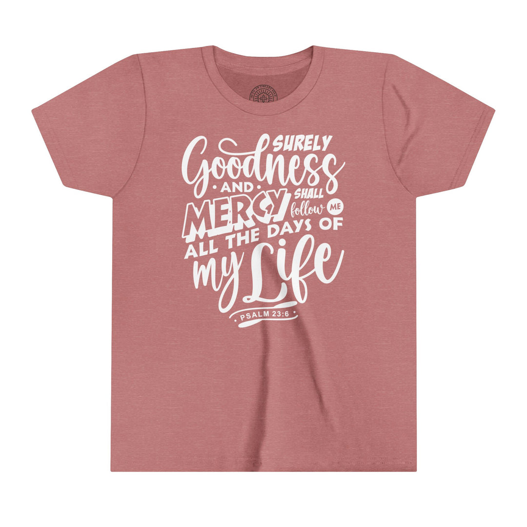 Goodness and Mercy Youth T-shirt Kids clothes Heather Mauve S 