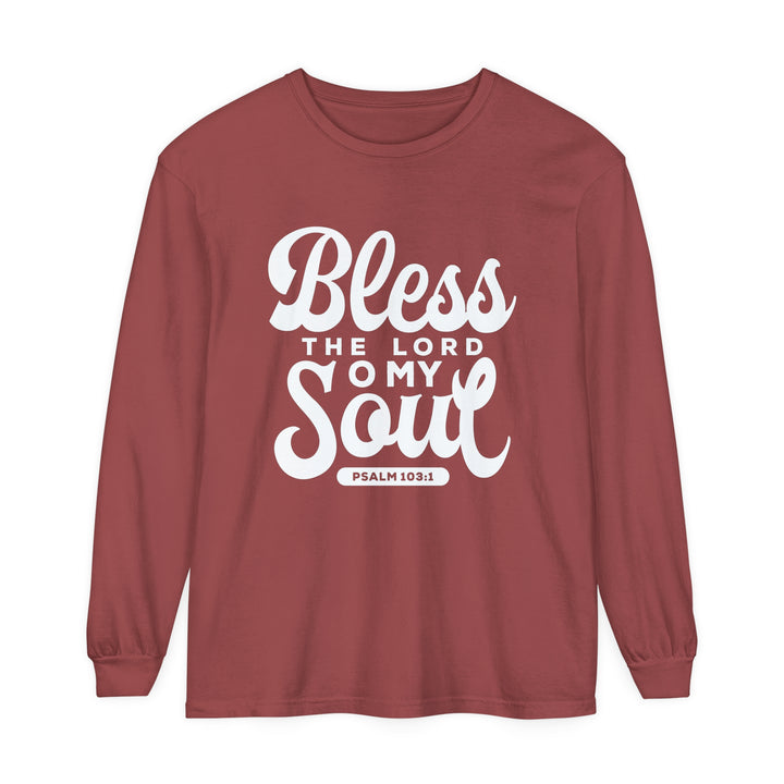 Bless The Lord Long Sleeve Shirt Long-sleeve Brick S 