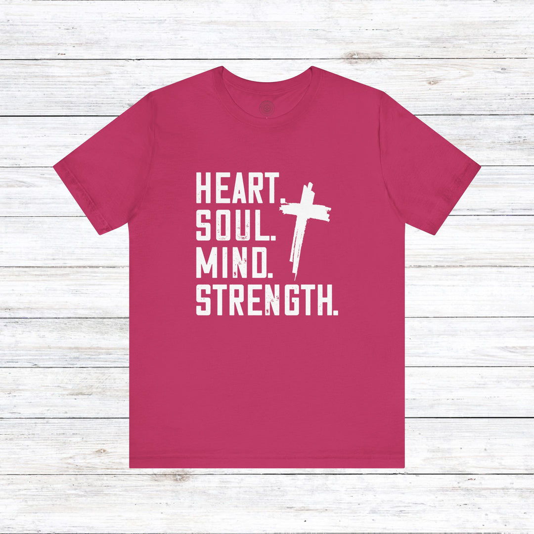 Shema Heart Soul Mind Strength Unisex T-Shirt T-Shirt Berry S 