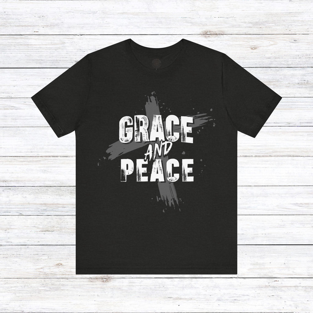 Grace and Peace Unisex T-Shirt T-Shirt Black Heather S 