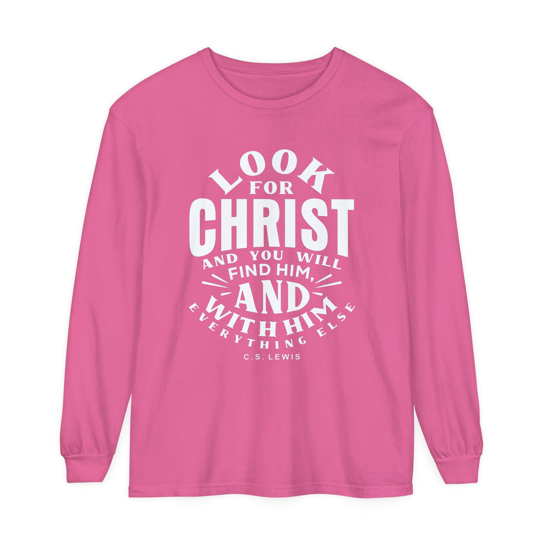 Look For Christ Long Sleeve Shirt Long-sleeve Crunchberry S 