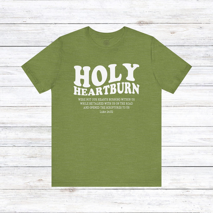 Holy Heartburn Unisex T-Shirt T-Shirt Heather Green S 