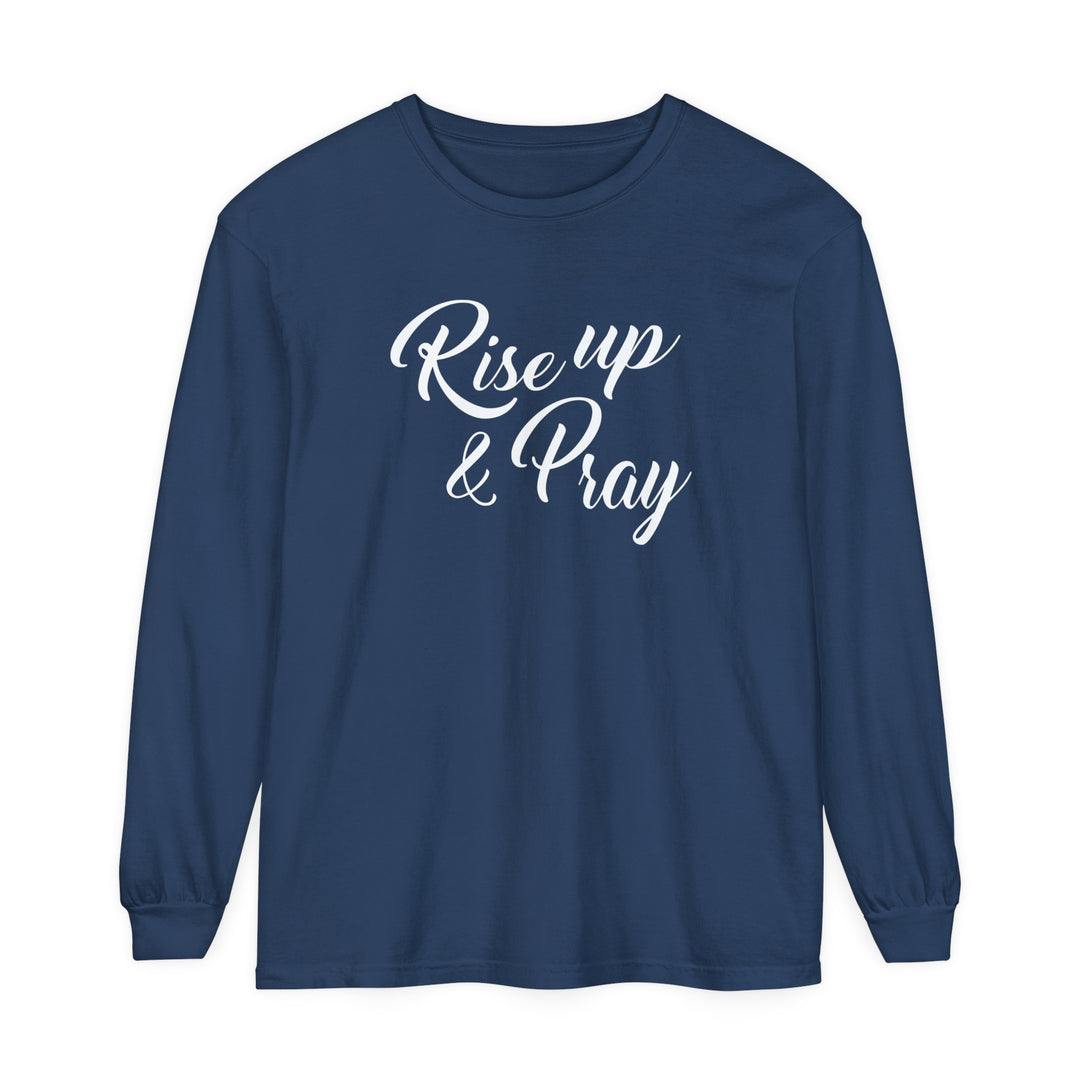 Rise Up and Pray Long Sleeve Shirt Long-sleeve Midnight S 