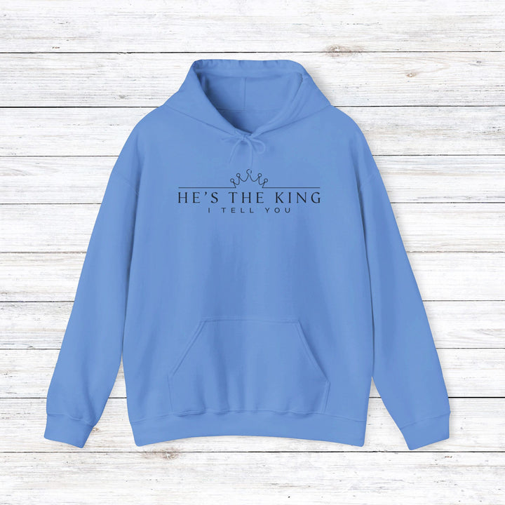 He's The King Hoodie Hoodie Carolina Blue S 