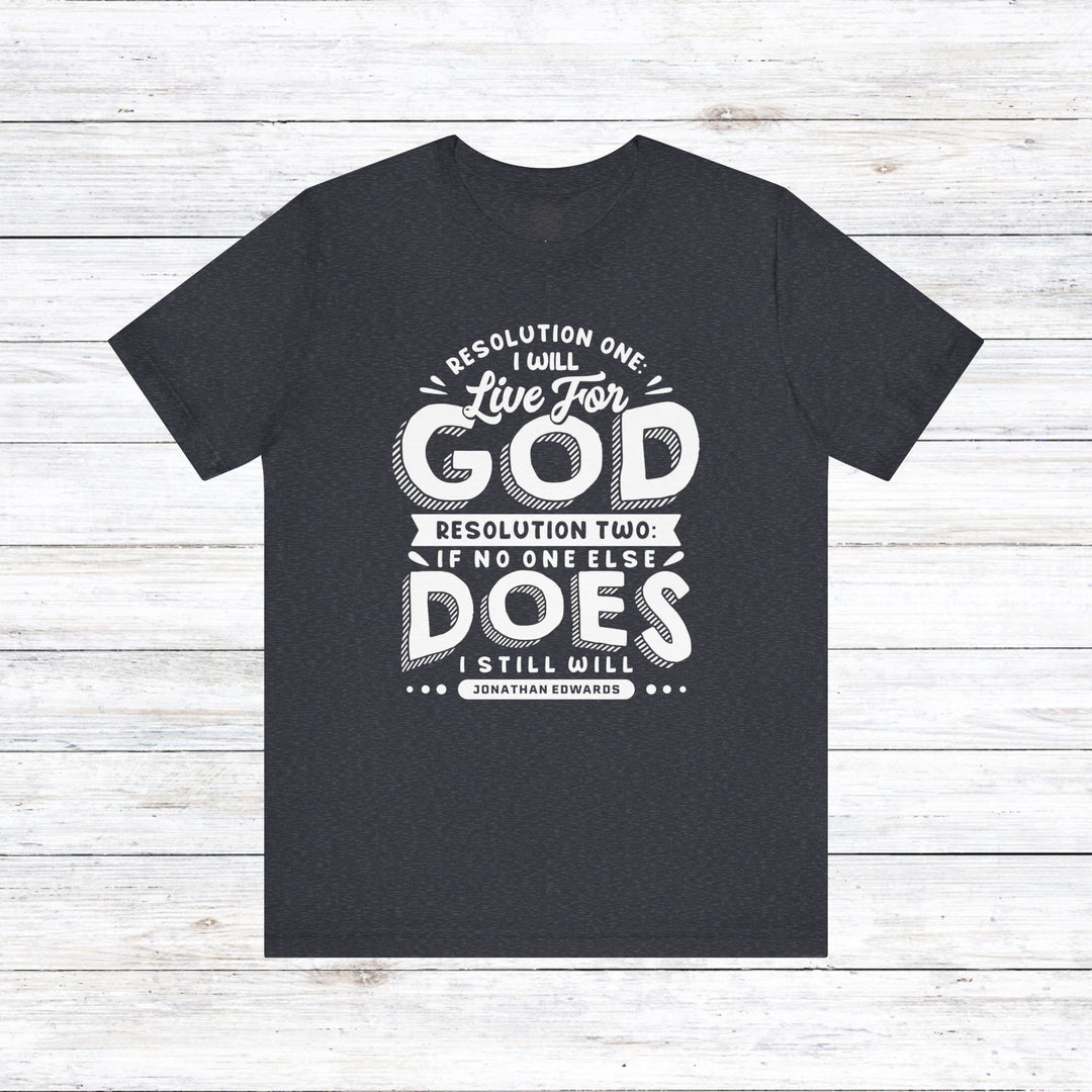 Live For God Unisex T-Shirt T-Shirt Heather Navy S 