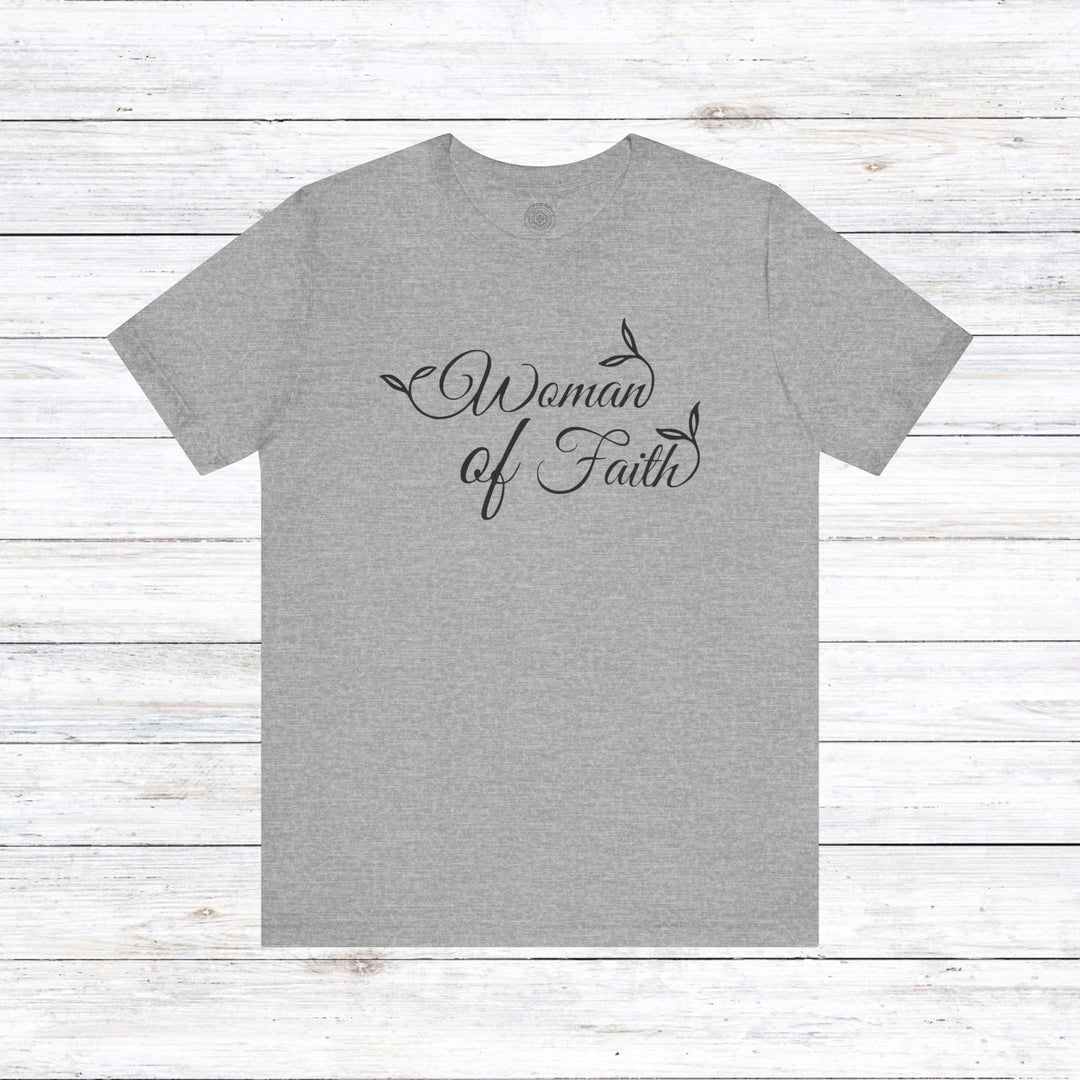 Woman of Faith Unisex T-Shirt T-Shirt Athletic Heather S 