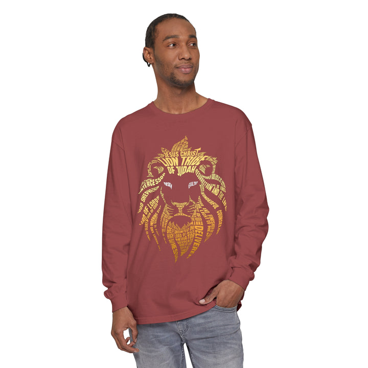 Lion Word Cloud Long Sleeve Shirt Long-sleeve   