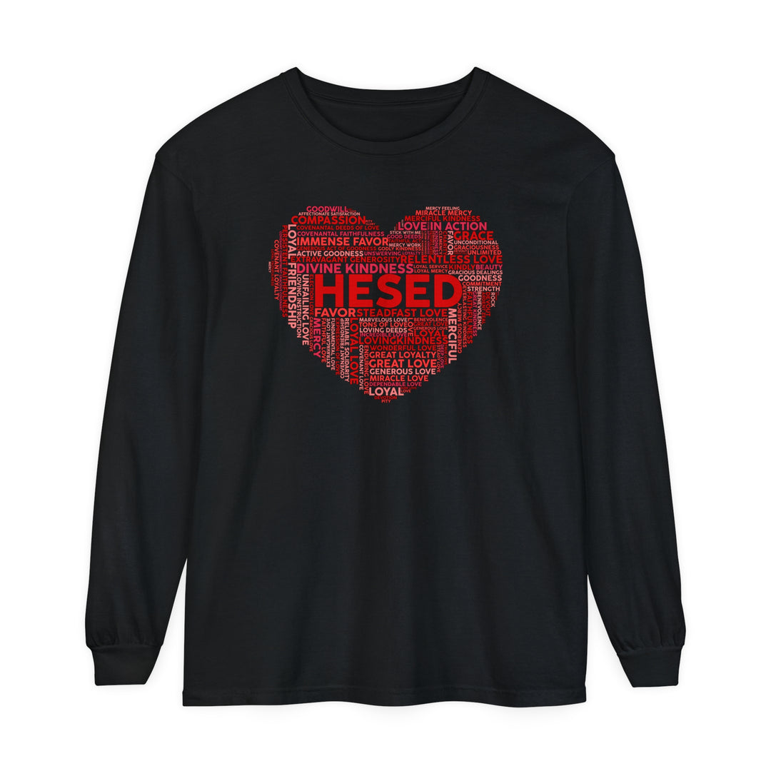 Hesed Heart Cloud Long Sleeve Shirt Long-sleeve Black S 