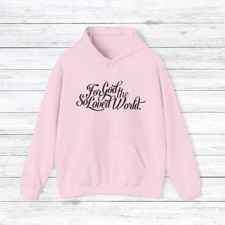 God So Loved Hoodie Hoodie Light Pink S 