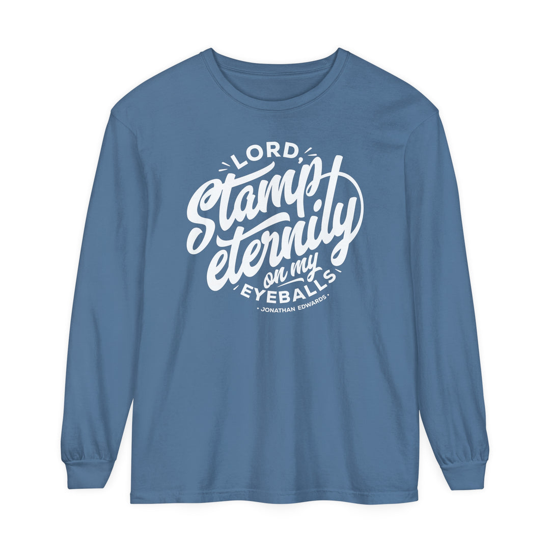 Stamp Eternity Long Sleeve Shirt Long-sleeve Blue Jean S 