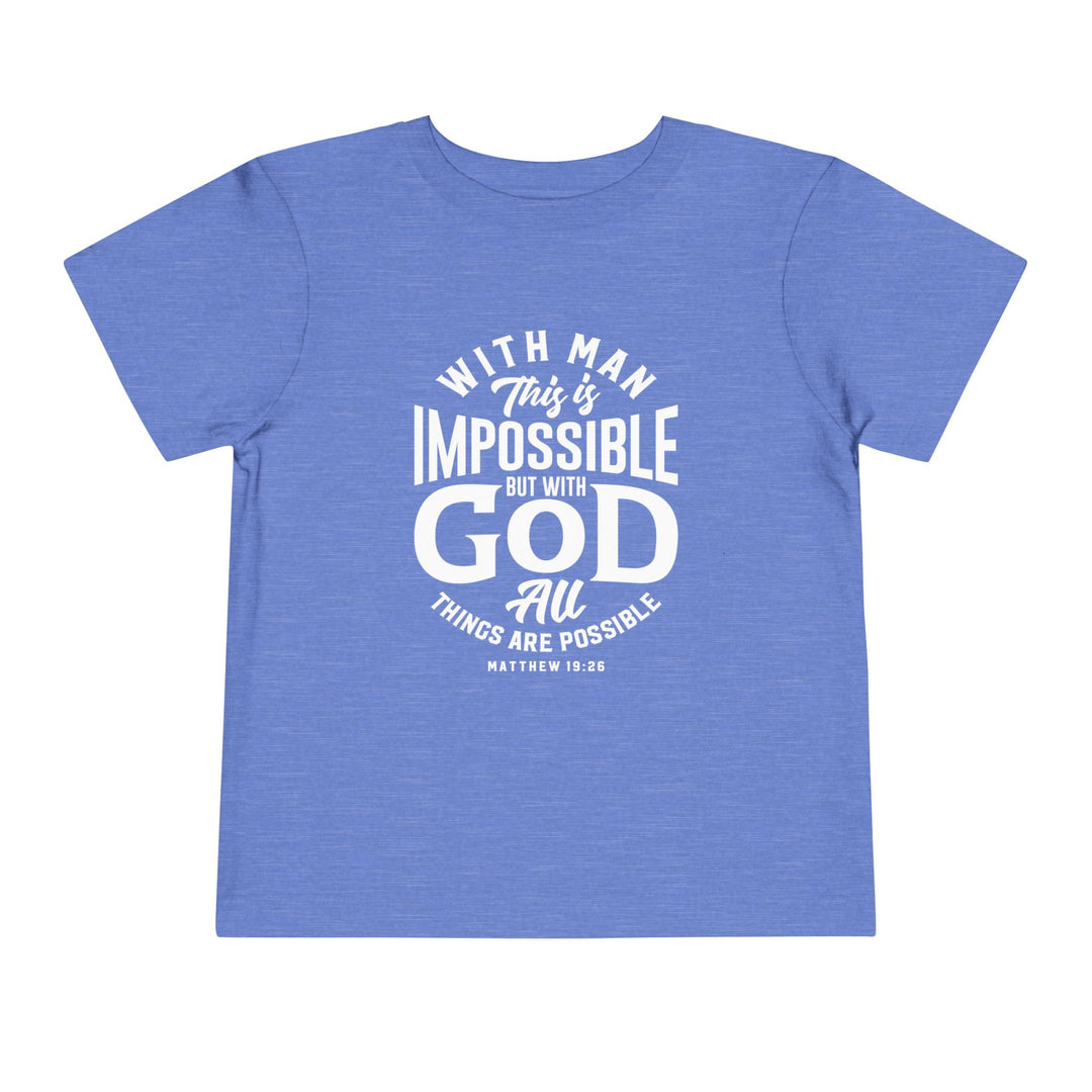 All Things Possible Toddler Tee Kids clothes Heather Columbia Blue 2T 