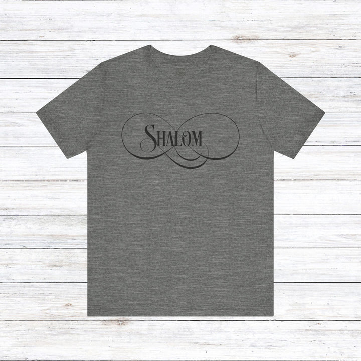 Shalom Script Unisex T-Shirt T-Shirt Deep Heather S 