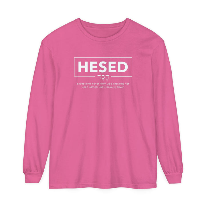 Hesed Exceptional Favor Long Sleeve Shirt Long-sleeve Crunchberry S 