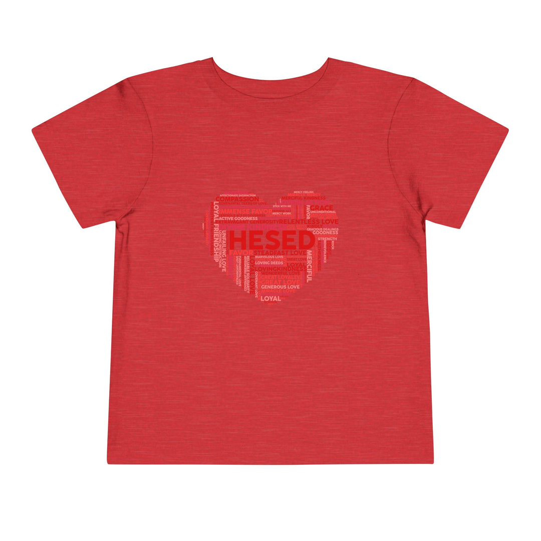 Hesed Heart Cloud Toddler Tee Kids clothes Heather Red 2T 