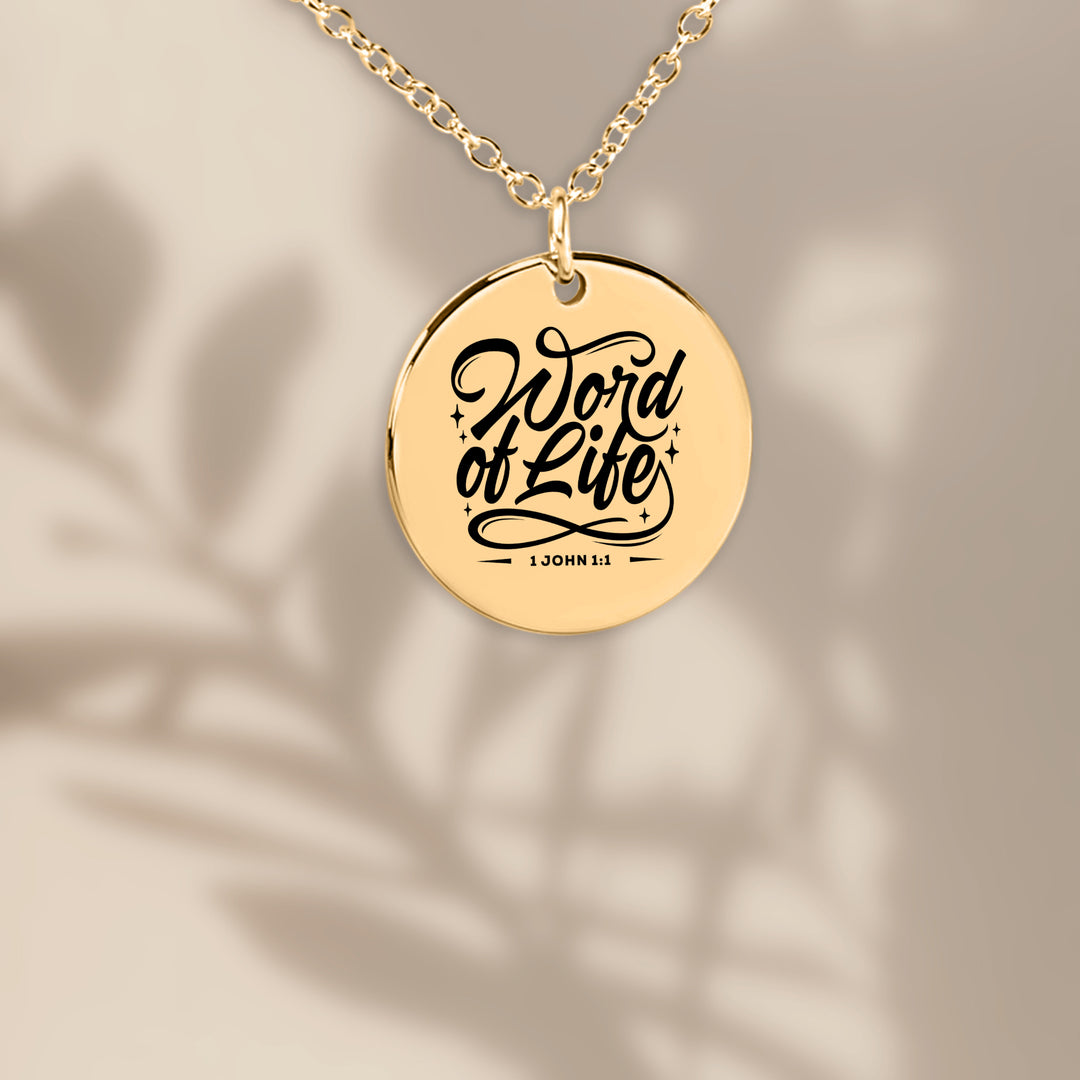 Christian Necklace Word of Life Pendant Pendant Necklaces