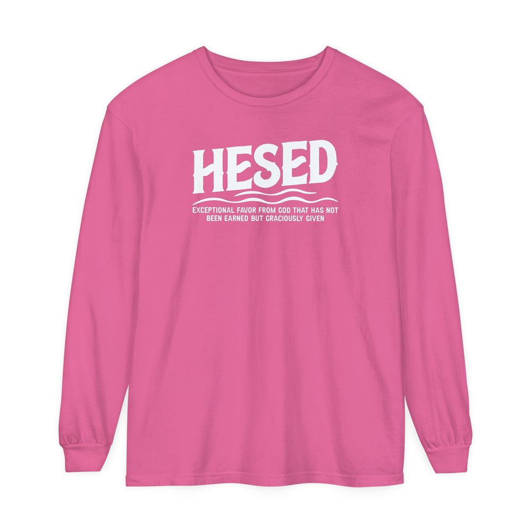 Hesed Exceptional Favor Long Sleeve Shirt Long-sleeve Crunchberry S 