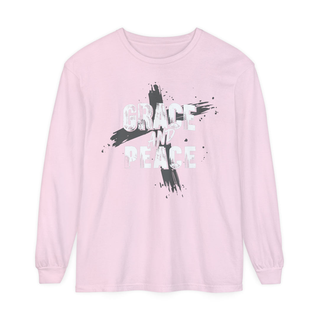 Grace and Peace Cross Long Sleeve Shirt Long-sleeve Blossom S 