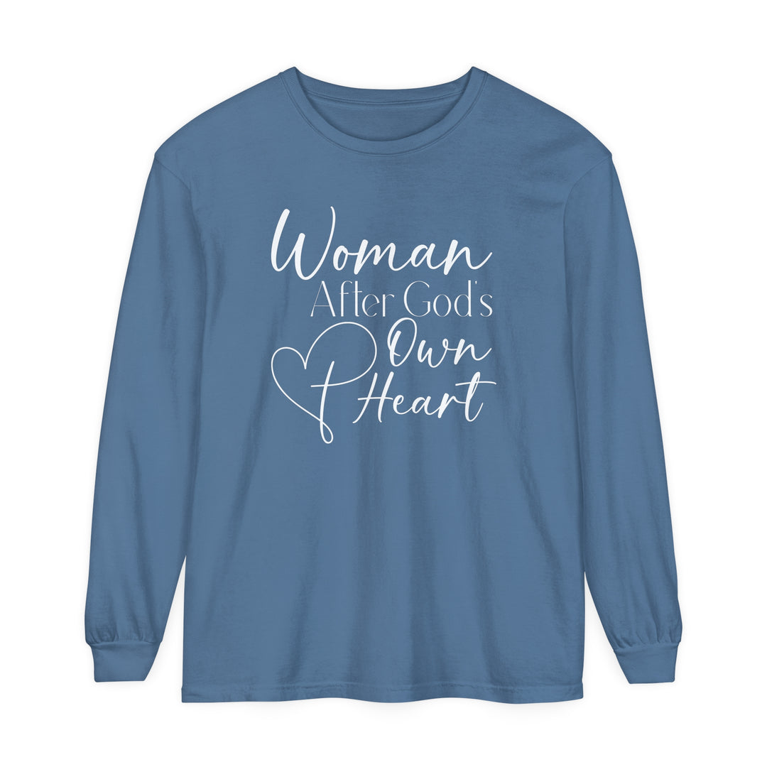 Woman After God Long Sleeve Shirt Long-sleeve Blue Jean S 