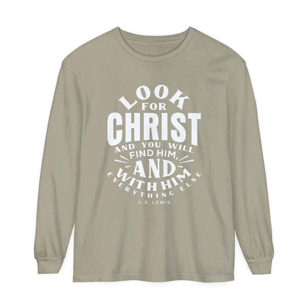 Look For Christ Long Sleeve Shirt Long-sleeve Sandstone S 