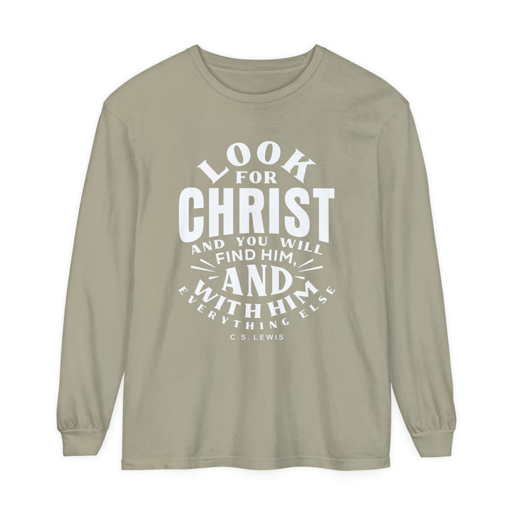 Look For Christ Long Sleeve Shirt Long-sleeve Sandstone S 